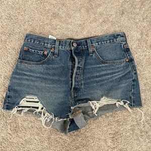 Levi’s 501 Denim Distressed Women's Shorts - Blue